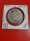 1951 D .90% Silver Benjamin Franklin Half Dollar In 2x2 Protected Flip,Beautiful