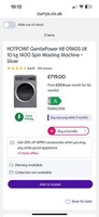 HOTPOINT GENTLE POWER H8 O9ADS UK 10 kg 1400 SPIN MACHINE- SILVER   BRAND NEW