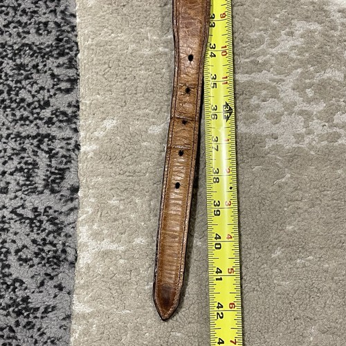 Lucchese Western Gürtel Herren Größe 36 Braun Leder Cowboy Schnalle Handarbeit USA - Bild 11 von 12
