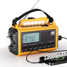 12000mAh Emergency Radio Auto Digital Weather Radio NOAA/AM/FM/SW