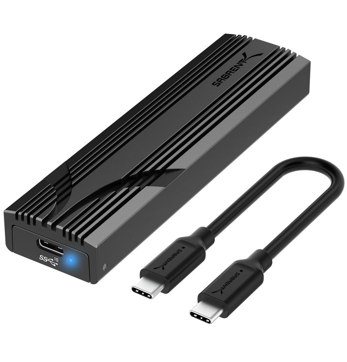 SABRENT 外付けSSD 1TB USB 3.2 Gen 2 10Gb/秒 SABRENT USB C NVMe Enclosure, Tool-Free M.2 SSD Case 10Gbps Only
