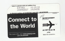 Expired Metrocard Connect to the world JFK Air Train Subway Transit Card