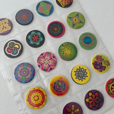 35 Vintage Slammer Whammers Milk Caps POGS Lot Imperial Toy Corp 90s Retro Toys
