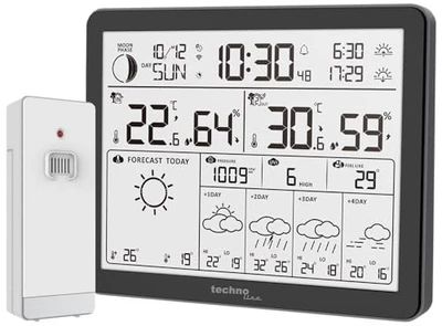 Technoline WD3000 Wetterstation mit 4-Tage-Vorhersage und Außensender - Bild 1 von 4