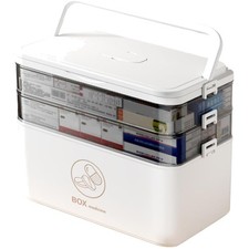 3 Regal Medikamenten Aufbewahrung, Medizinbox, Medizinkoffer Hausapotheke,Meh...