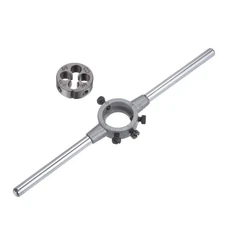 M6 x 0.75 Threading Die and 20mm (M3.5-M6) Round Holder Die Stock Wrench Set