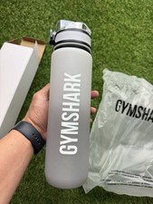 Gymshark 1 Liter Water Bottle Grey with Black Strap Brand New with Box Gym Yoga