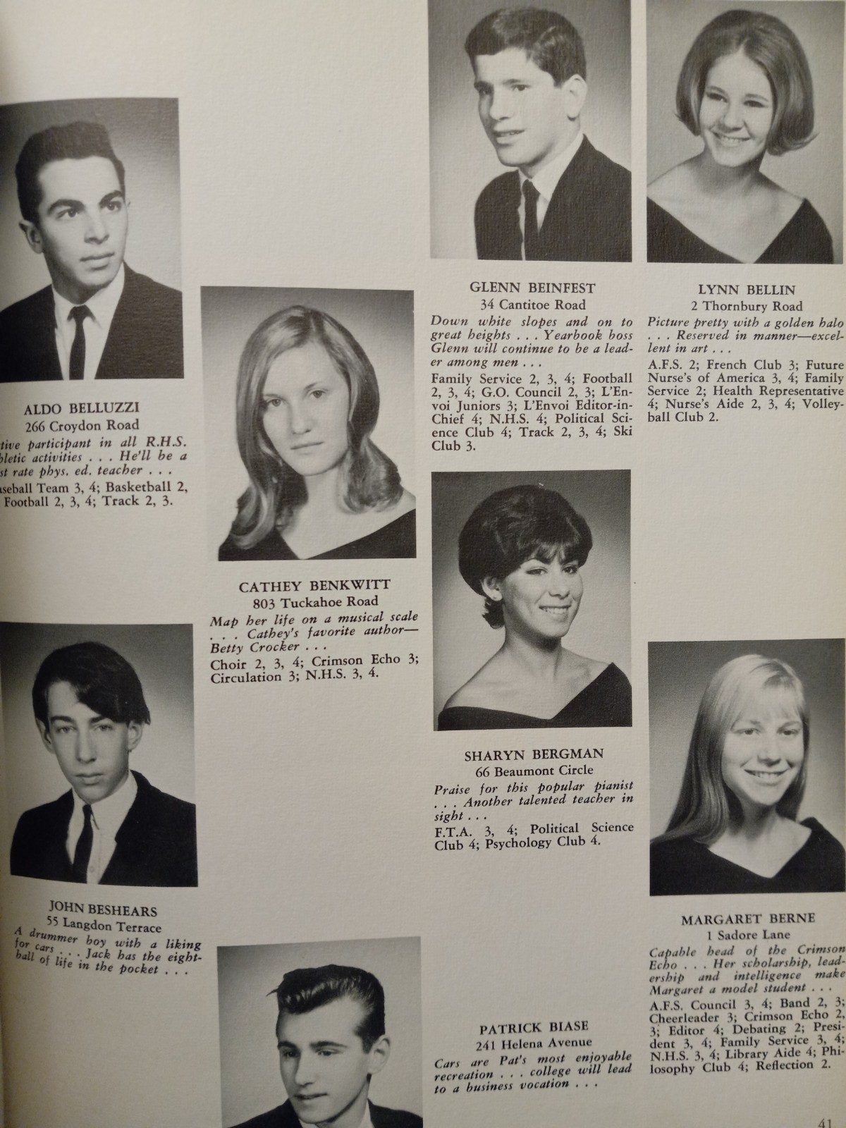 1966 Yonkers Roosevelt High School Yearbook L'envoi New York NY