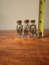 One 2โ Specimen Jar with 1 Pheasant Feather Hand Made In USA