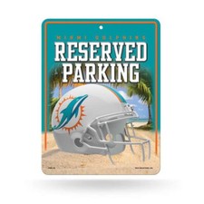 Miami Dolphins 8.5" by 11" Reserved Parking Tin Sign - NFL