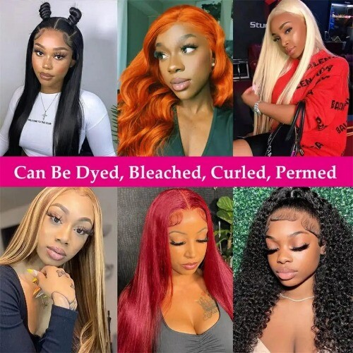 13X4 Lace Front Human Hair Wigs 360 Remy Brazilian Bone Straight Glueless - Imagen 13 de 18