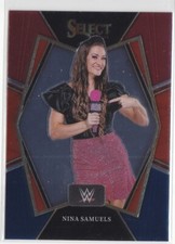 NINA SAMUELS  (RED BLUE PARALLEL) *2022 WWE Panini Select* CHROME CARD #128