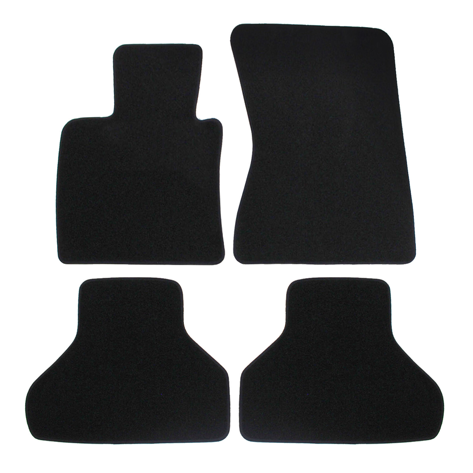 Tapis de sol en velours pour BMW X5 F15 2013-2018 - Jeu de 4 pièces de couleur noire