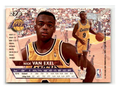 1993-94 Ultra - #278 - Nick Van Exel RC - Los Angeles Lakers