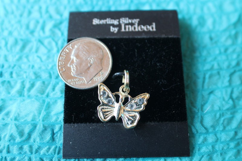 BUTTERFLY 925 CHARM/PENDANT NEW ON CARD