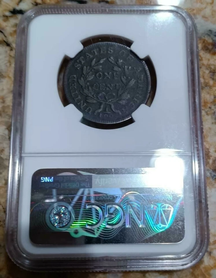 1797 Draped Bust Large Cent, no stems, reverse of '97, S-131, NGC VF details - Image 4 of 4