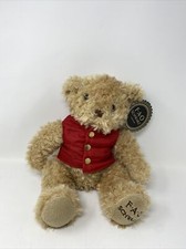 FAO Schwartz 2018 12" Plush Anniversary Teddy Bear Gift Puffer Vest Scarf