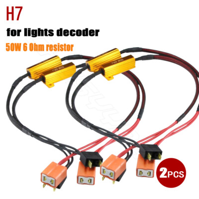 2x H7 LED Headlight Canbus Decoder Resistors – Anti-Flicker & Error Free (UK Spec)