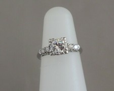 VINTAGE 14K WHITE GOLD DIAMOND ENGAGEMENT RING 0.72CT CENTER VERY NICE