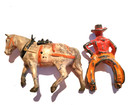 Vintage toy lead Cowboy riding horse ( separate figures ) — photo 2