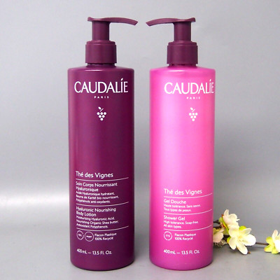 DUO Caudalie Thé des Vignes Body Lotion and Shower Gel 400ml / 13.5oz