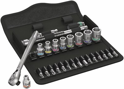Wera 004021 1/4'' Antrieb 28 Stück zöllig Metall Schalthebel Ratsche Stecknuss & Bit