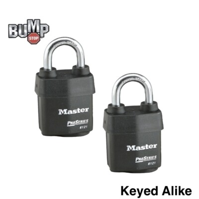 Master Lock Pro Series - (2) High Security Padlocks Keyed Alike 6121NKA-2