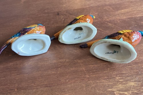 Vintage Beswick Pottery Pheasants Figures Hand Painted England Hunting Antique - Picture 6 of 6