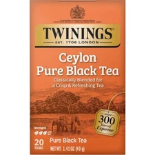 Twinings Ceylon Pure Black Tea - 20 tea bags