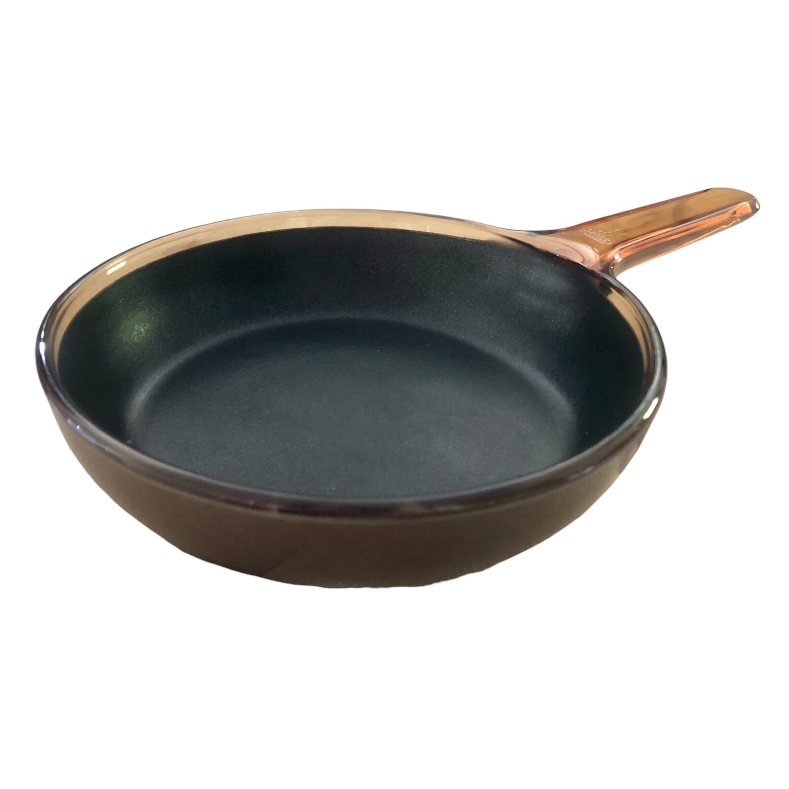 Corning Ware Visions Amber Fry Pan 7 inch Non Stick Skillet Pyrex Glass