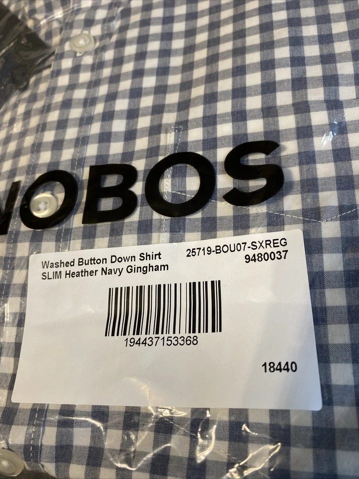 Bonobos 修身 Tech 纽扣小号海军蓝长 Slv 正装衬衫全新 J85- — 第 2/4 张图片