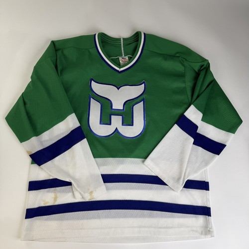 Maillot De Hockey Vintage Hartford Whalers, CCM, Taille M, Vert, Avec Le Nom De Gordie Howe (occasion)