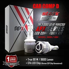 Stark APX 90W 9600LM LED 6000K White Headlight Conversion Kit - 9006 HB4 (B)