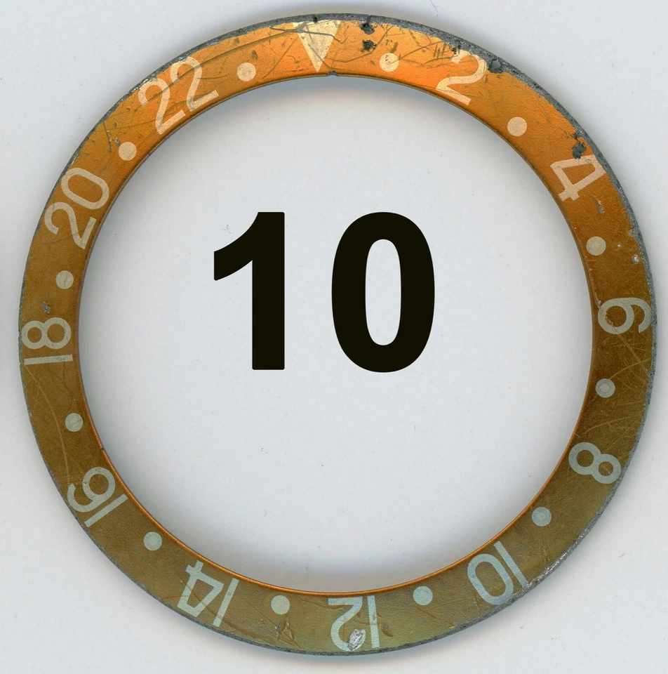Medium font faded Bezel for Rolex GMT Master 1675/8 16758 (gold Tiger's eye) - Image 1 of 1