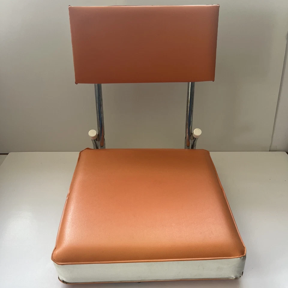 Silla blanqueadora asiento estadio plegable fútbol americano de colección Miami Dolphins NFL vinilo años 80 Foto 3 de 4