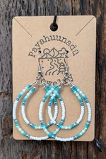 Native American Fine Jewelry beaded earrings quality handmade with seed beads