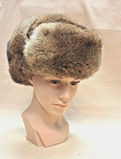 Fellmütze Tschapka Mütze Wintermütze echt Fell Kaninchen Braune Widder
