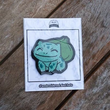 Bulbasaur Iron on, Sew on Embroidered Patch