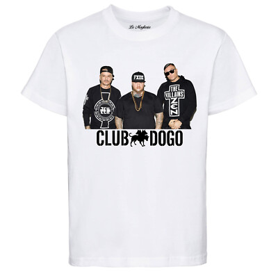 T-Shirt von CLUB DOGO v2 Gruppe Rap Herren Damen Baby Weiß Schwarz Gue Petito