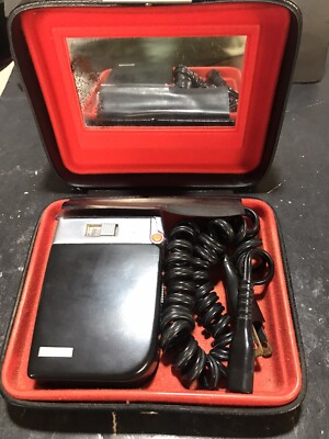 VTG SCHICK 400 FLEXAMATIC SHAVER w CASE COVER POWER CORD (Made In W Germany)Used