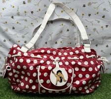 Betty Boop Large Duffel Hold-all Bag Official Red & White Polka Dot Pu Leather