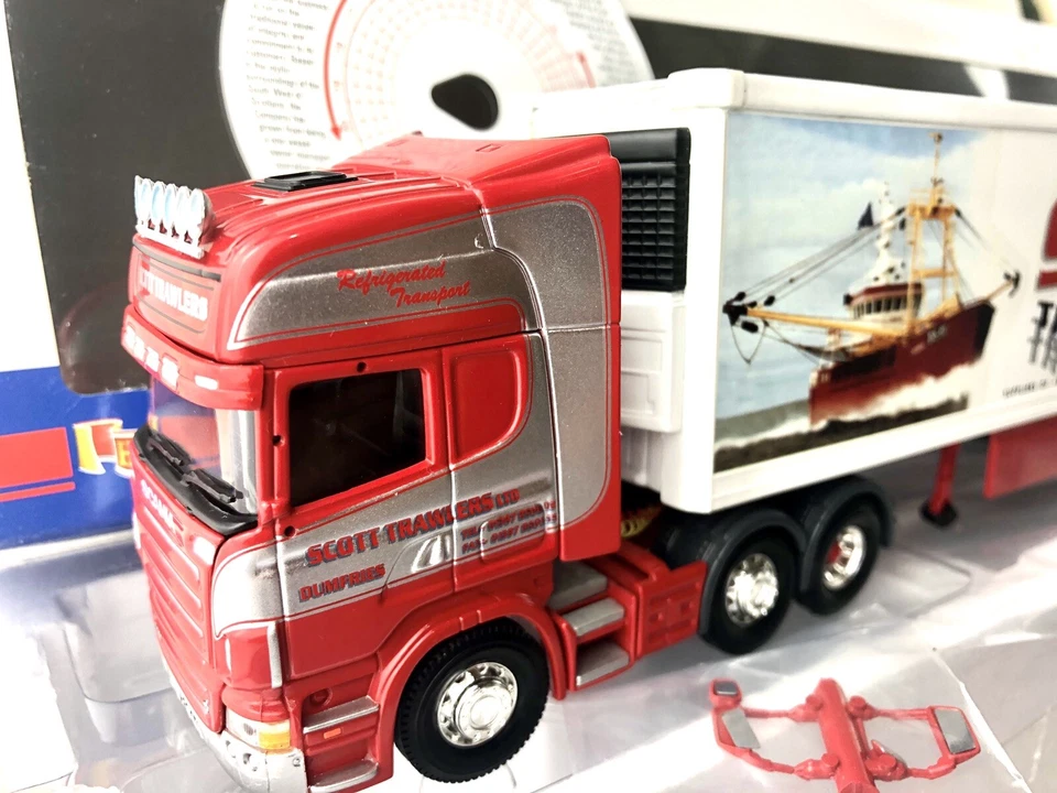 SCANIA R SERIES TOPLINE FRIDGE TRAILER SCOTT TRAWLERS 1:50 CORGI CC13705 MIB LE - Image 4 of 4