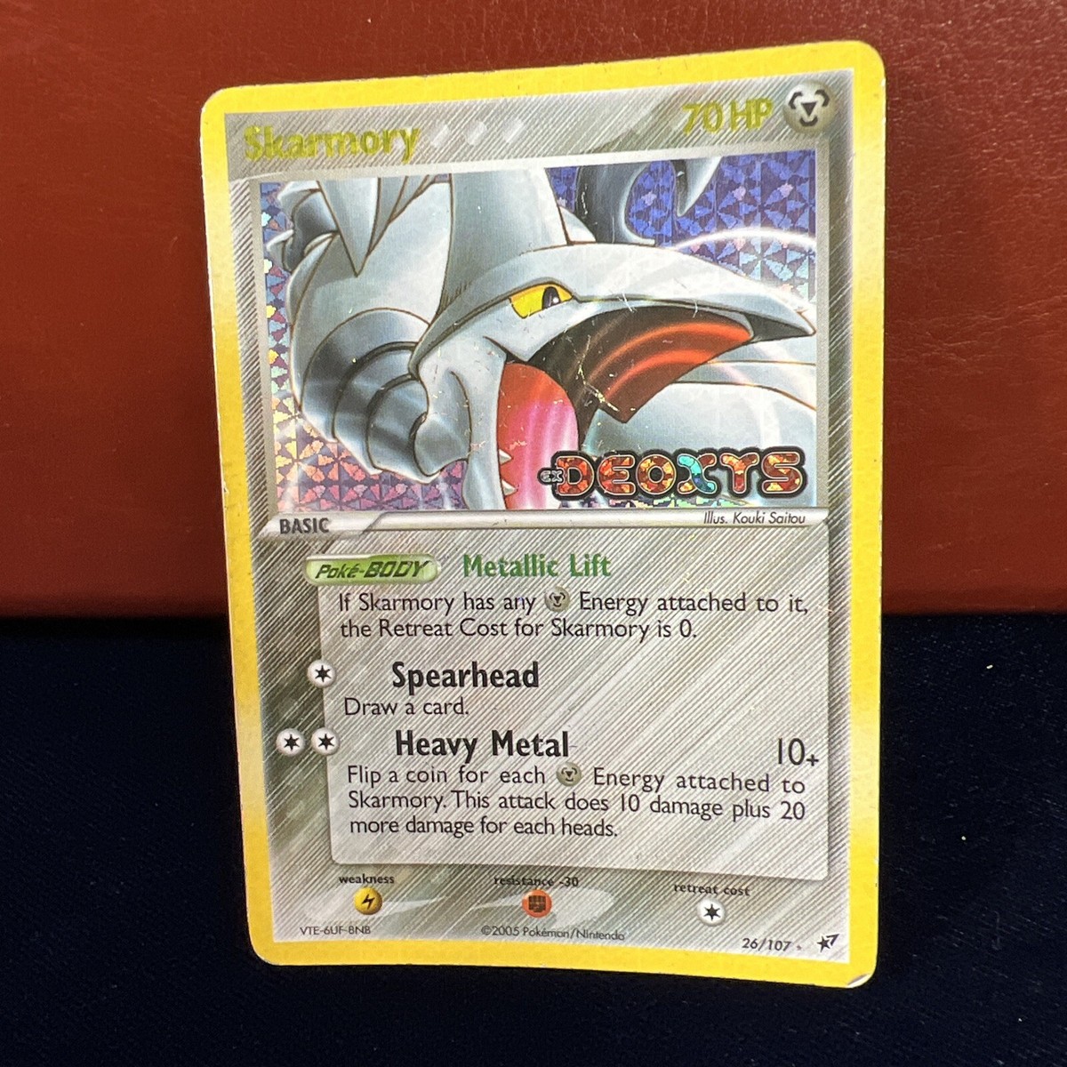 Skarmory 26/107 EX Deoxys Reverse Holo Rare Stamped Pokemon Card