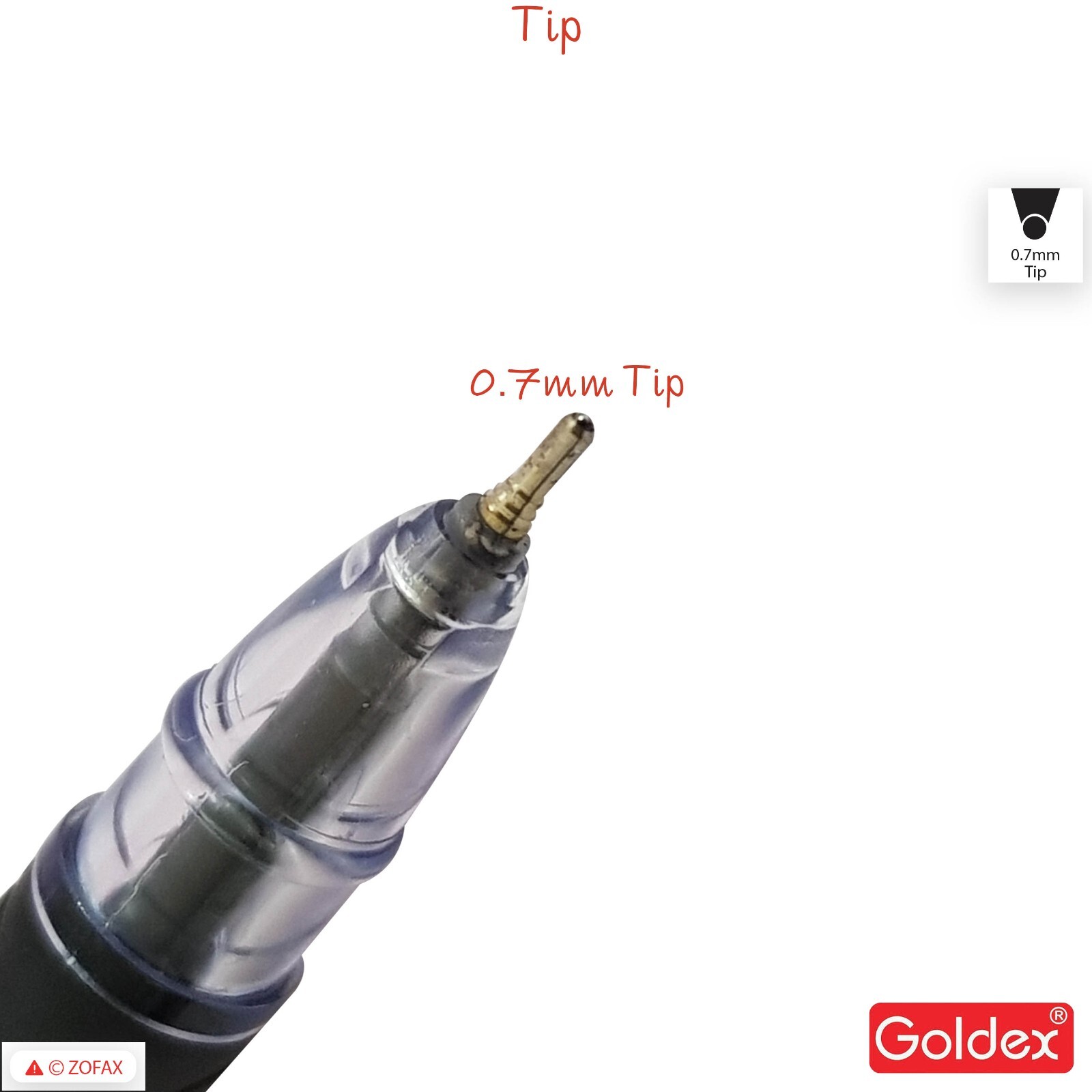 GOLDEX Kwiker Ball Pen BLACK 10 x 0.7mm Smooth Ballpoint Biros Pens