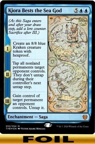 1x - Kiora Bests the Sea God - FOIL - Theros Beyond Death - NM MTG