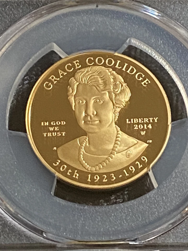2014-W Grace Coolidge FIRST SPOUSE $10 GOLD PCGS PR69 DCAM - Image 2 of 4