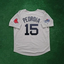Dustin Pedroia 2013 Boston Red Sox World Series Grey Road Men's Jersey