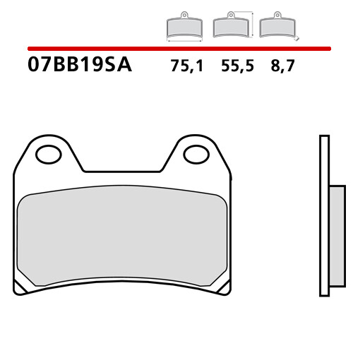 Paire Plaquettes de Frein Avant BREMBO Moto Guzzi Vélo Projet Stelvio 1200 08> - Photo 1/9