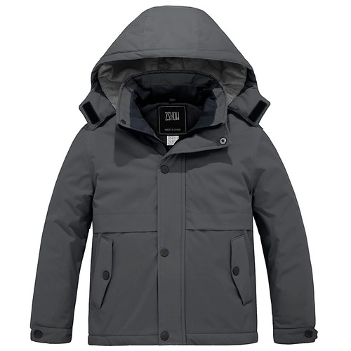 ZSHOW Boys' Waterproof Ski Jacket Hooded Fleece Lined Raincoat Warm Winter Coat - Picture 34 of 54