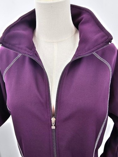 SILVERWEAR New York Purple Zip Up Athletic Wear Jacket Medium Long Sleeve - Picture 3 of 8